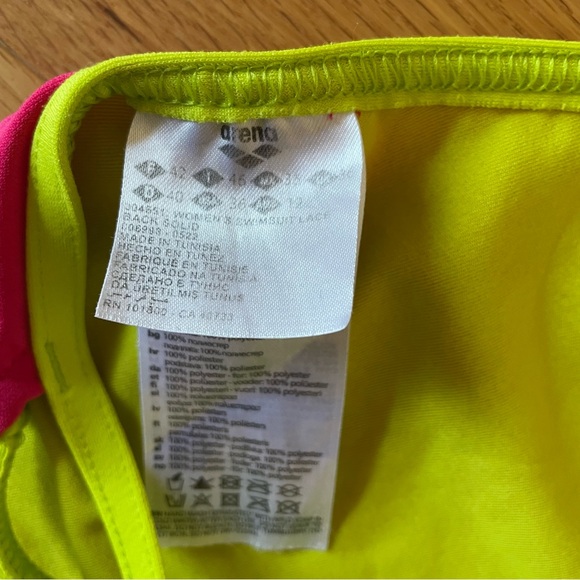 Arena maxlife one piece swimsuit - lace back - freak rose / soft green - 36 - Picture 6 of 9